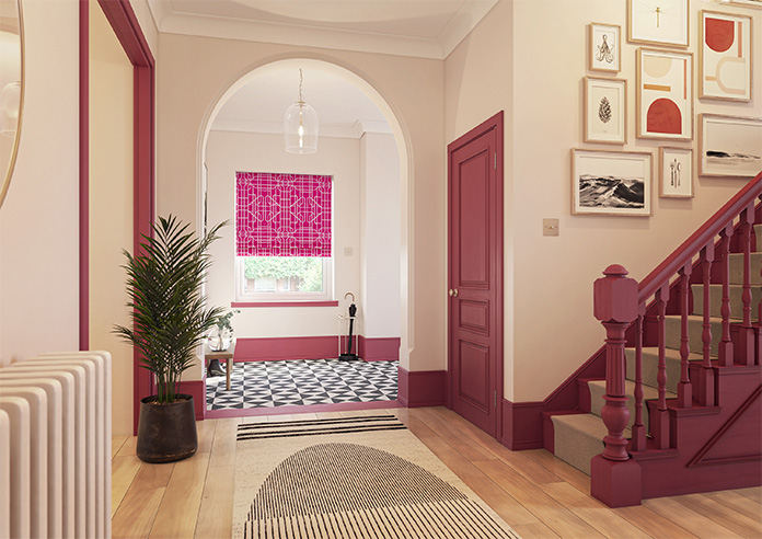 Bamboo Brights, Cerise - Roman Blind - Image 6